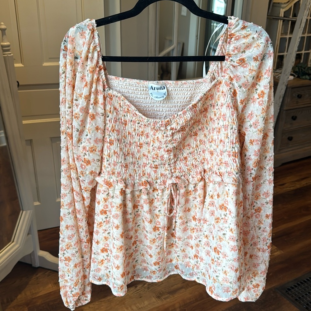 Floral Ruched Top